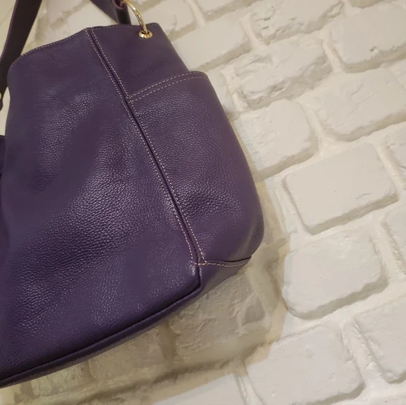 Laggo NWOT Large Purple Leather Julia Shoulder Hobo Purse - Picture 10 of 13